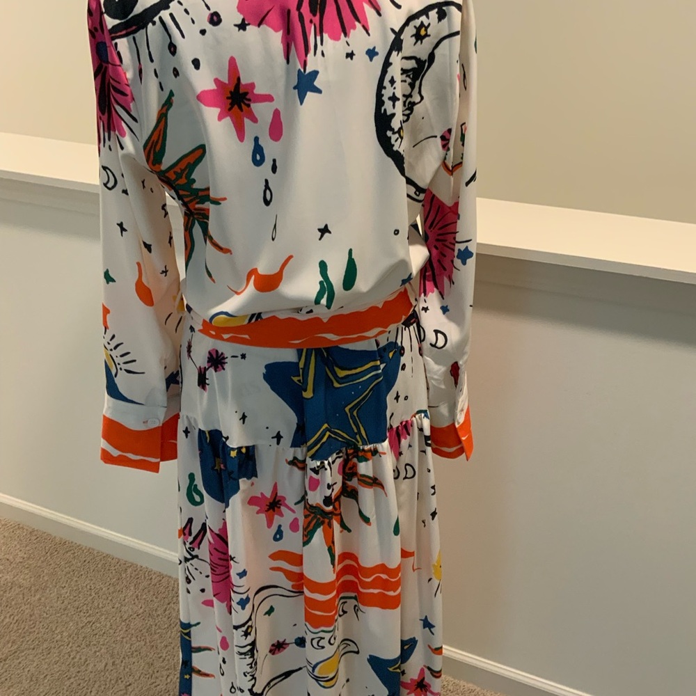 Sunday Up size medium Multicolor Abstract Long Sleeve Dress - Picture 9 of 11
